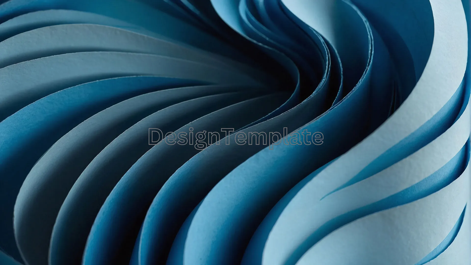 Wavy Blue Paper Craft Background Photo